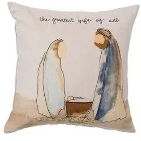 Printed Holy Family Pillow