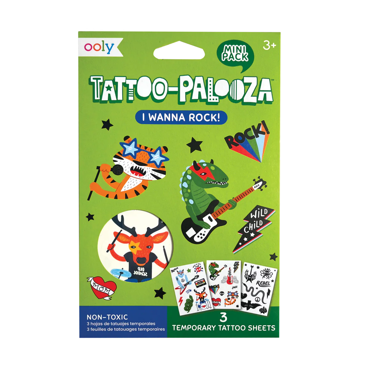 Mini Tattoo Palooza Temporary Tattoos - I Wanna Rock!