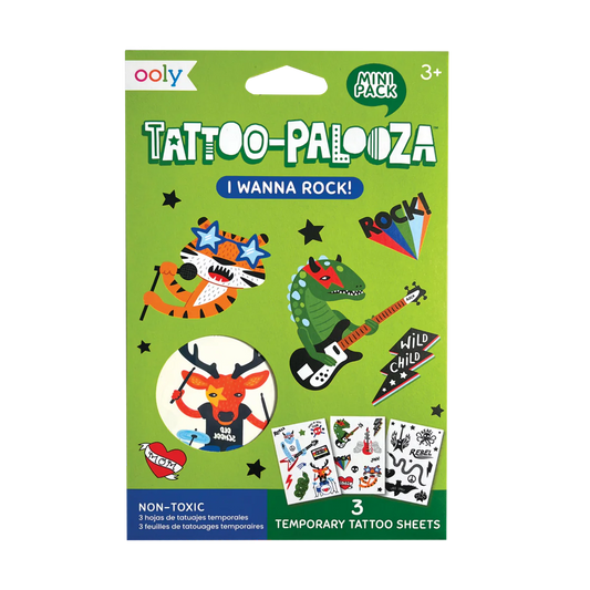 Mini Tattoo Palooza Temporary Tattoos - I Wanna Rock!