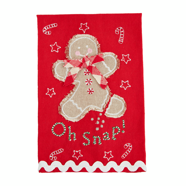 Oh Snap Embroidered Towel