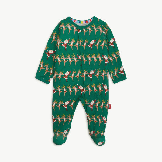 Christmas Can Can Magnetic Footie Pajama