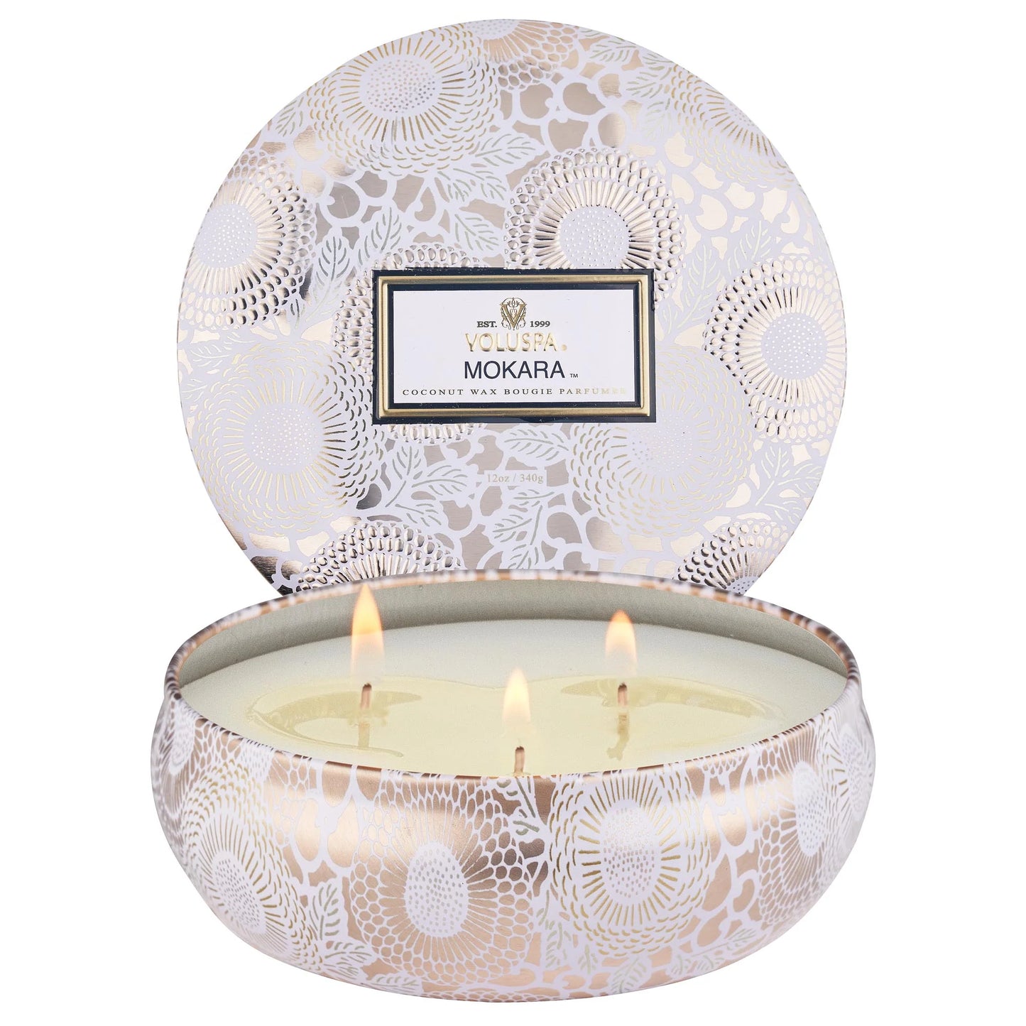 Mokara 3 Wick Tin Candle