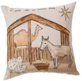 Printed Nativity Pillow