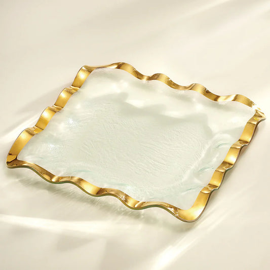 Annie Glass Ruffle Square Tray