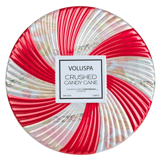 Crushed Candy Cane 3 Wick Candle