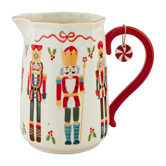 Nutcracker Glass Pitcher