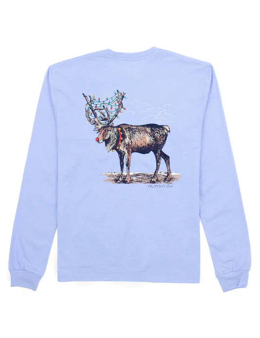 PT Youth Reindeer Light Blue LS