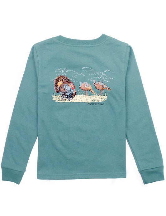 PT Youth Turkey Hunt LS Marine Green