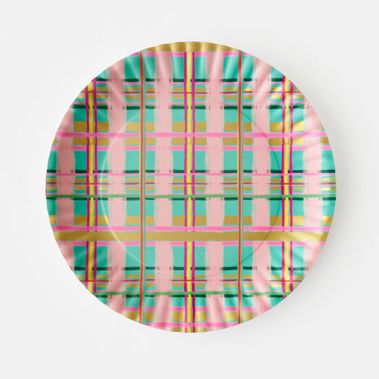 Plaid "Paper" Platter, Melamine