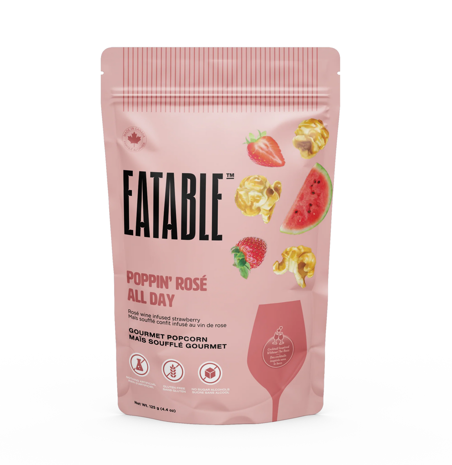 Eatable Poppin' Rosé All Day Popcorn