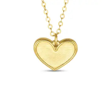 Short Petite Pendant Necklace Heart