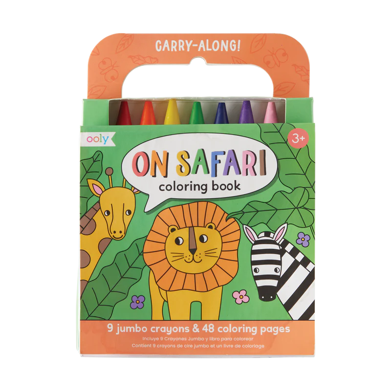 Carry Along Crayon & Coloring Book Set - On Safari