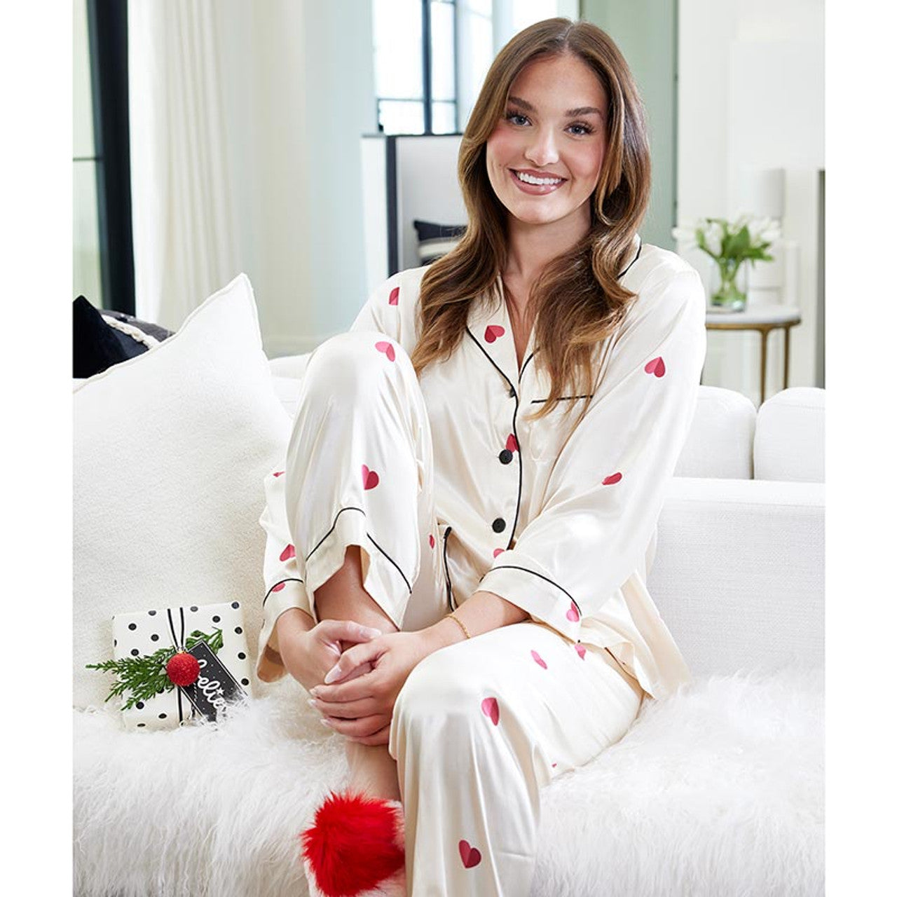 Long Sleeve Heart PJ Set