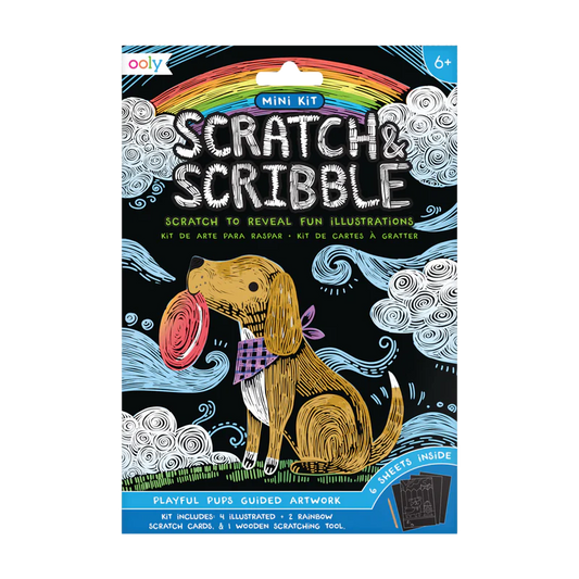 Playful Pups - Mini Scratch & Scribble Art Kit