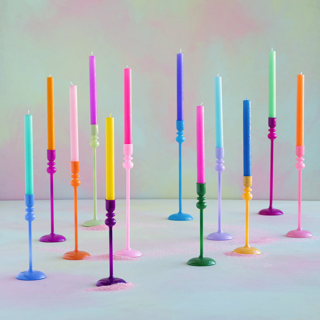 Rainbow Taper Candle Boxed Set, 3 colors