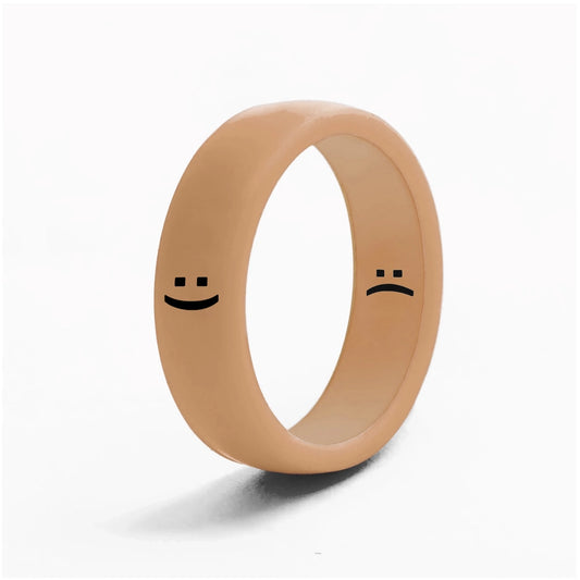 Flip Rings Smile Frown - Iced Coffee Color