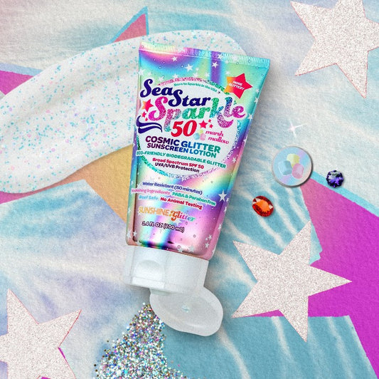 Sea Star Sparkle COSMIC STARDUST Spf 50 Glitter Sunscreen