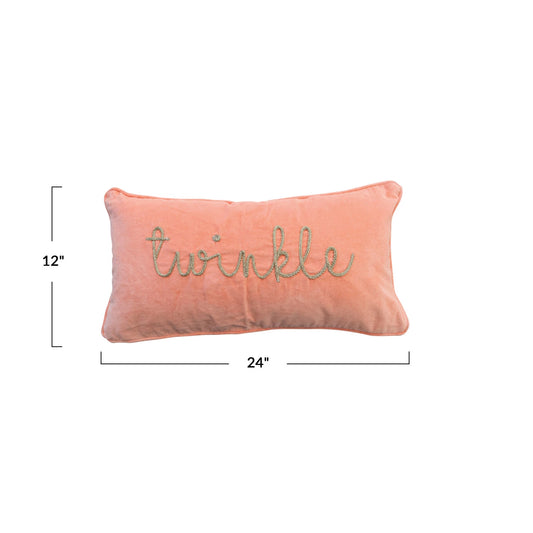 Twinkle Velvet Lumbar Pillow