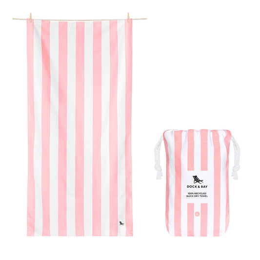 Cabana Beach Quick Dry Towel - Malibu Pink