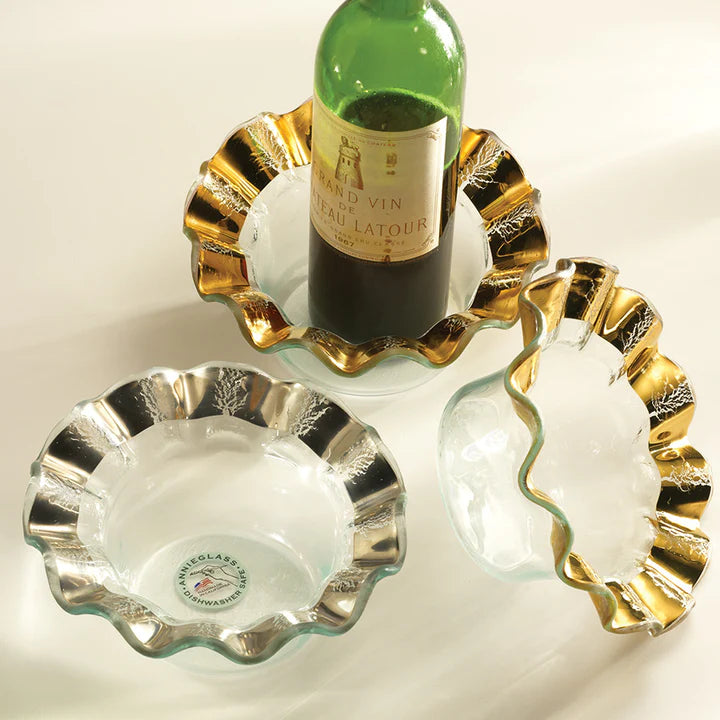 Annie Glass Ruffle Wine Coaster